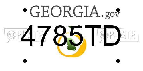 4785TD Georgia License Plate