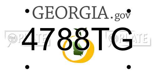 4788TG Georgia License Plate