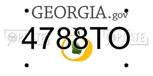 4788TO Georgia License Plate