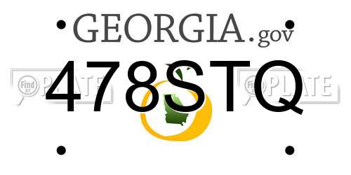 478STQ Georgia License Plate