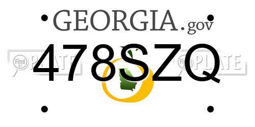 478SZQ Georgia License Plate