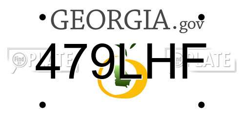 479LHF Georgia License Plate