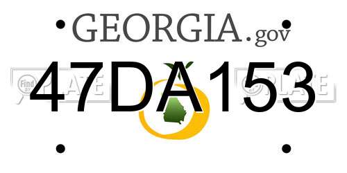 47DA153 Georgia License Plate