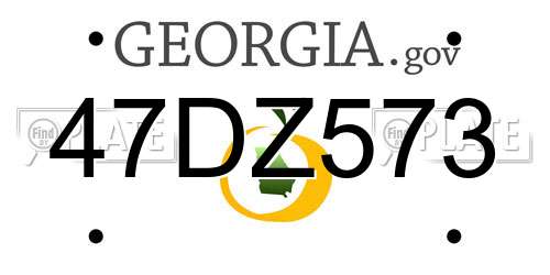 47DZ573 Georgia License Plate