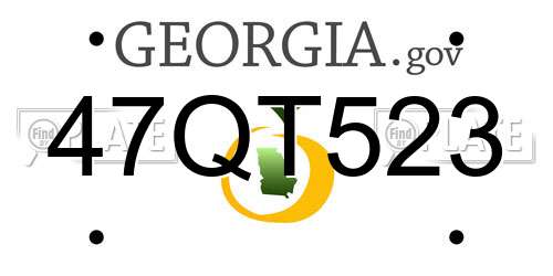 47QT523 Georgia License Plate