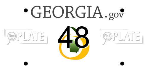 48 Georgia License Plate