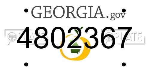 4802367 Georgia License Plate