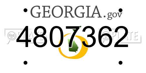 4807362 Georgia License Plate