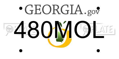 480MOL Georgia License Plate