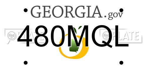 480MQL Georgia License Plate