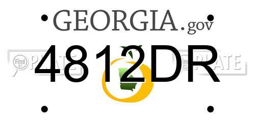 4812DR Georgia License Plate