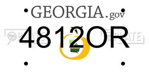 4812OR Georgia License Plate