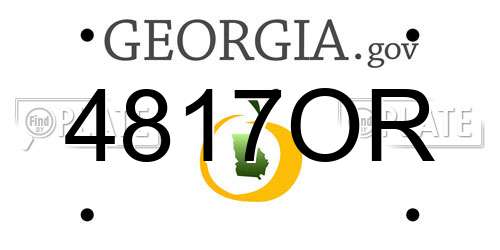 4817OR Georgia License Plate