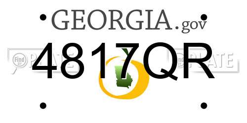 4817QR Georgia License Plate