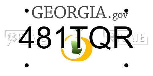 481TQR Georgia License Plate