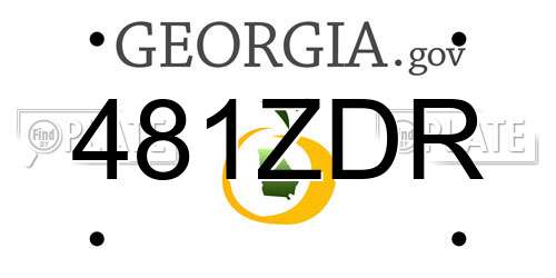 481ZDR Georgia License Plate