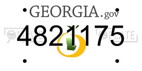 4821175 Georgia License Plate