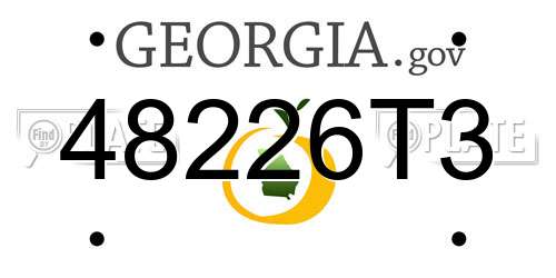 48226T3 Georgia License Plate