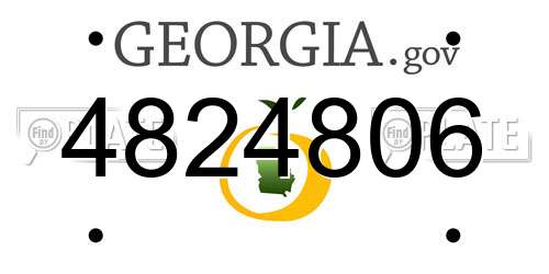 4824806 Georgia License Plate