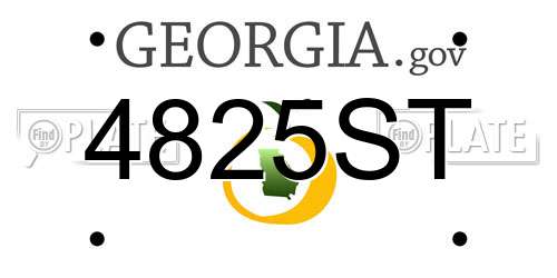 4825ST Georgia License Plate