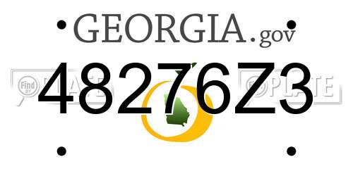48276Z3 Georgia License Plate