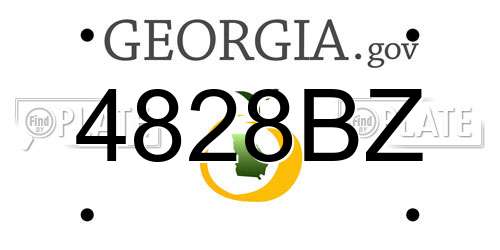 4828BZ Georgia License Plate