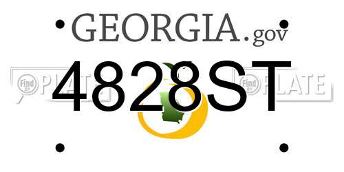 4828ST Georgia License Plate