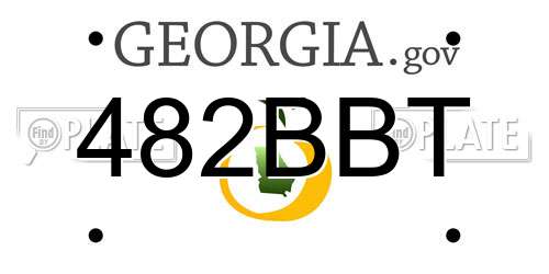 482BBT Georgia License Plate