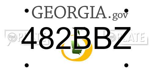 482BBZ Georgia License Plate