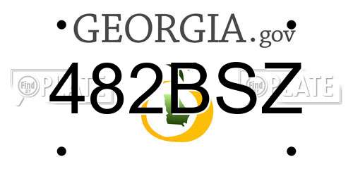 482BSZ Georgia License Plate