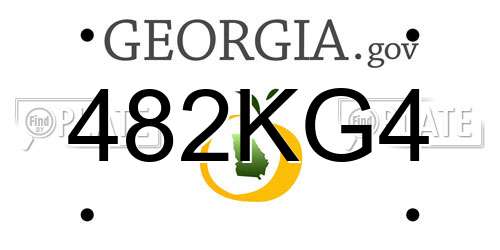 482KG4 Georgia License Plate