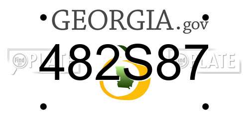 482S87 Georgia License Plate