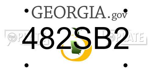 482SB2 Georgia License Plate