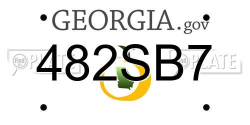 482SB7 Georgia License Plate