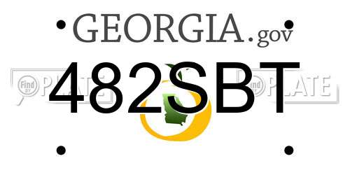 482SBT Georgia License Plate
