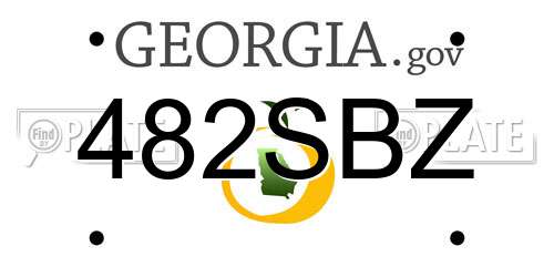 482SBZ Georgia License Plate