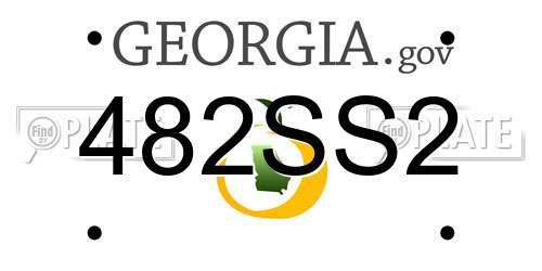 482SS2 Georgia License Plate