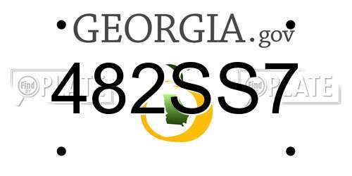 482SS7 Georgia License Plate
