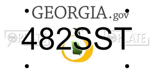 482SST Georgia License Plate