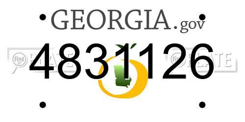 4831126 Georgia License Plate