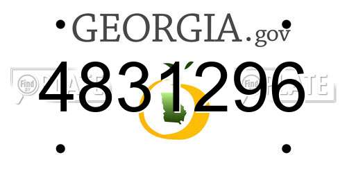 4831296 Georgia License Plate
