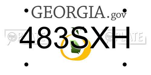 483SXH Georgia License Plate