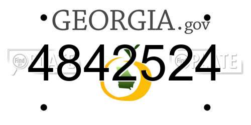 4842524 Georgia License Plate
