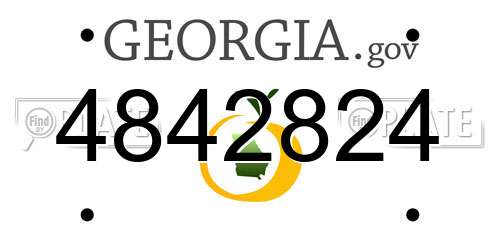 4842824 Georgia License Plate