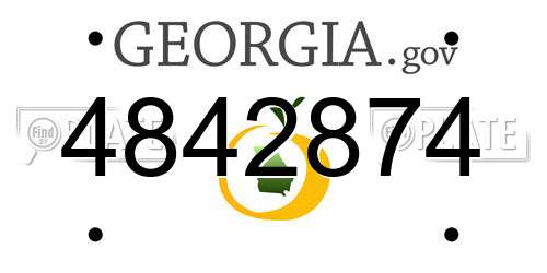 4842874 Georgia License Plate