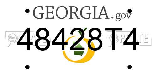 48428T4 Georgia License Plate