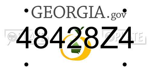 48428Z4 Georgia License Plate