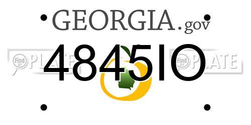 4845IO Georgia License Plate
