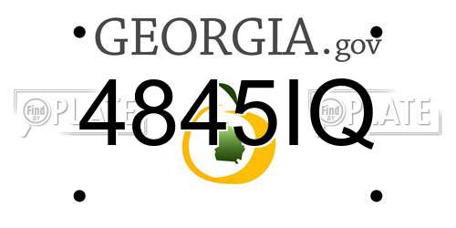 4845IQ Georgia License Plate