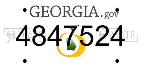 4847524 Georgia License Plate